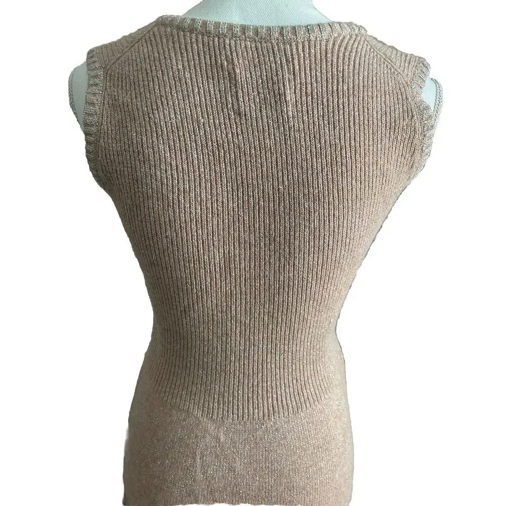 ANNE FOGARTY Vintage 1970s Metallic Knit Sweater Maxi Dress and Cardigan Set MED